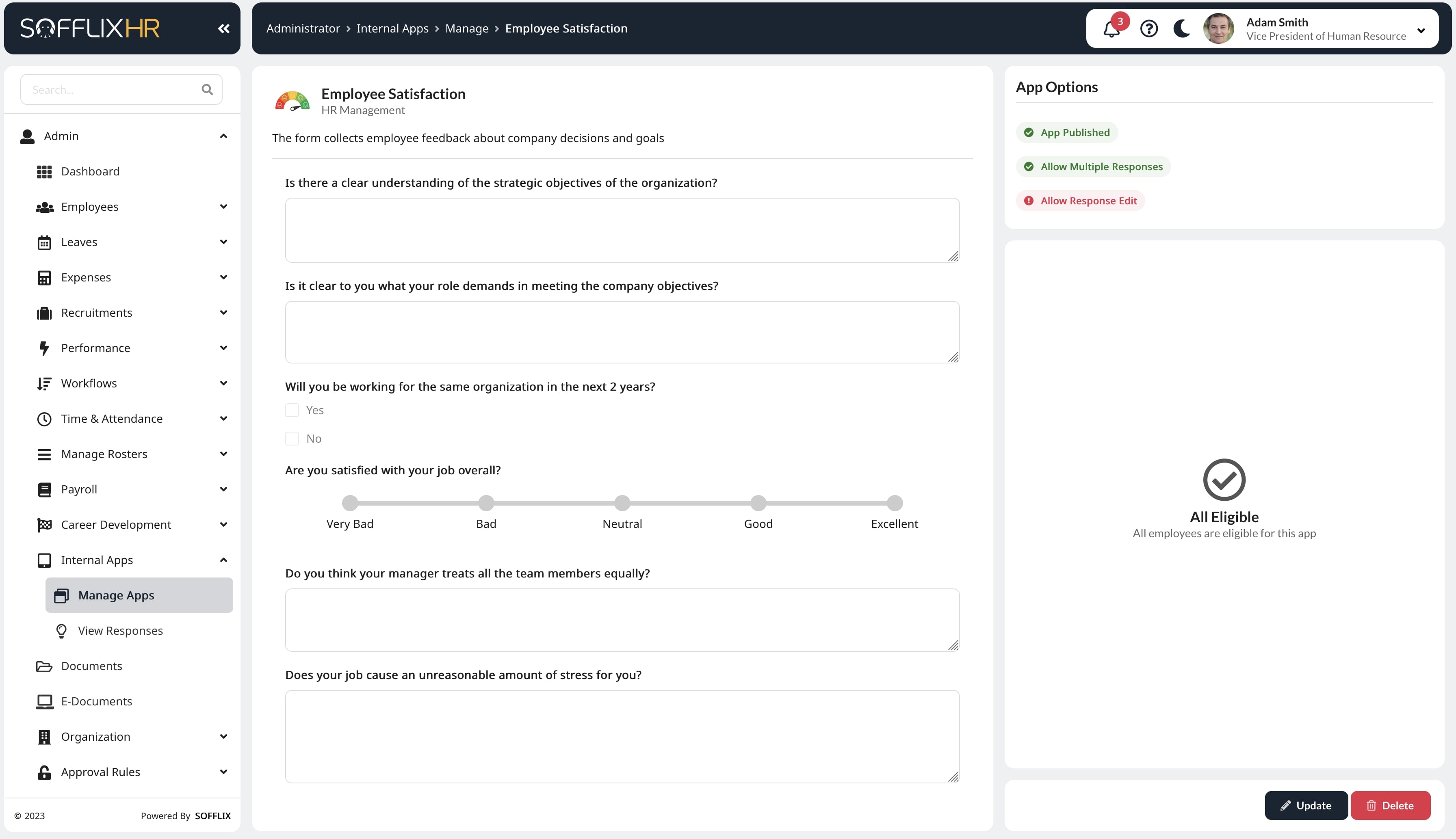 Internal Apps & Surveys